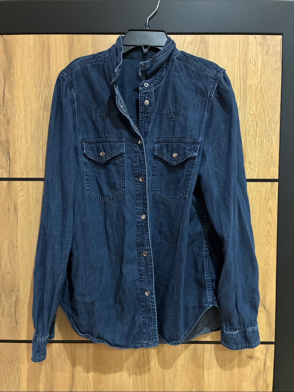 GAP Indigo Denim Button-Front Western Shirt